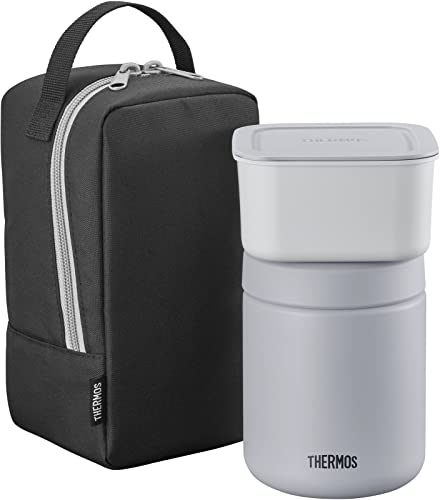 サーモス 真空断熱スープランチセット 400ml ブラックグレー JBY-801 BKGY