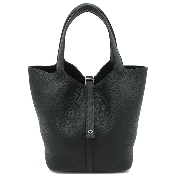 エルメス HERMES ハンドバッグ ピコタンロックMM トリヨンクレマンス ブラック シルバー金具 新品 未使用 黒 W刻印（2024年製） 【箱】【中古】