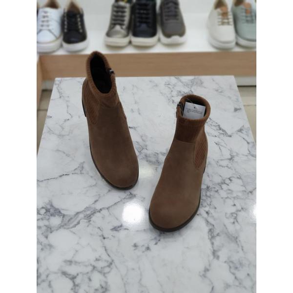 セーブゾーン05 女性4Cmヒールコンフォートルックシボリブーツ ASXCSEN612 (43198710)