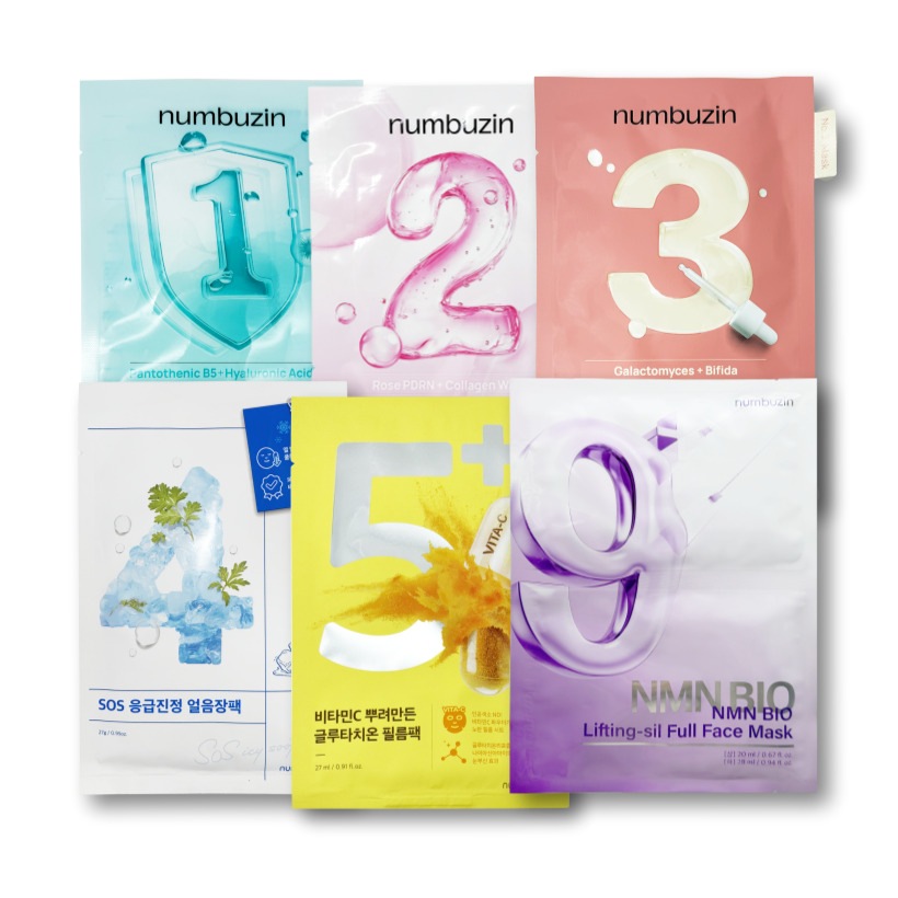レターパック　3番を40枚4番を30枚3グレーアッシュを10枚 numbuzin-sheetmask2.jpg