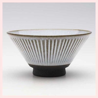 （３Ｐセット）美濃焼（陶器）　なごみ　飯碗（白）