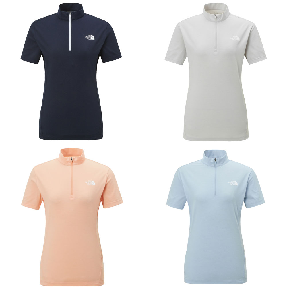 アセンドショートスリーブティーT-シャツ 夏服ポロシャツメンズレディースASCEND S/S ZIP TEE NT7KP00