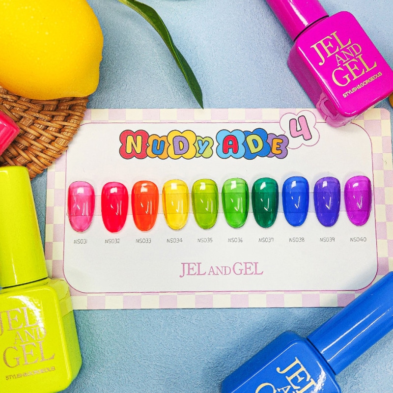 [Jel and Jel] 【NUDY ADE Season 4 】【10色 セット】 果汁透明シロップジェルネイル