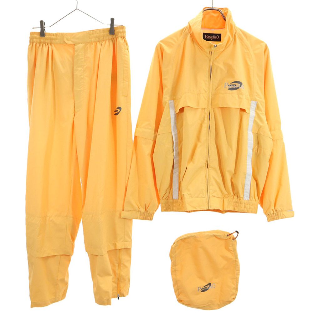 ゴルフ レインジャケット 上下セットアップ M イエロー メンズ
