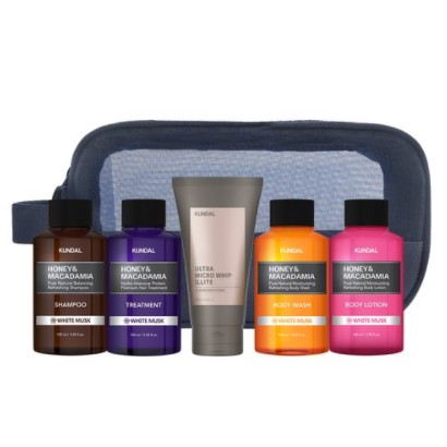 トラベルポータブル5種キット ホワイトムスクの香り（HAIR & BODY）