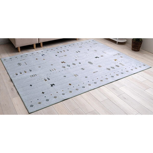 1274300132301 ルース 正方形 製品 GY 180X180 グレー ラグ メーカー直送