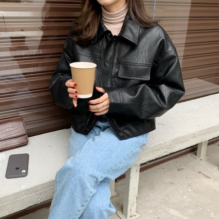 秋冬 レディース アウター ジャケット 長袖 ポケット 前開き かわいい 大人可愛い きれいめ 5,280円