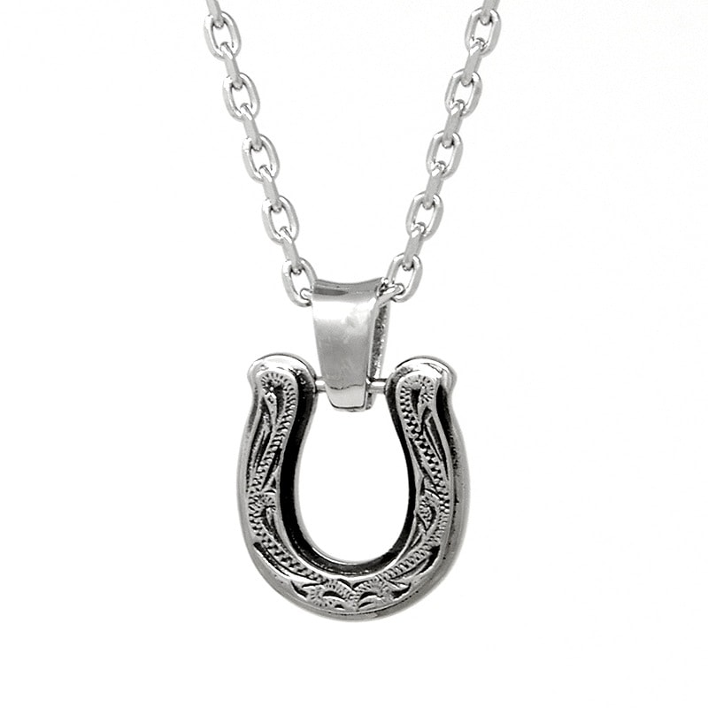 LH-1 ハワイアン ホースシューネックレス サージカルステンレス（シルバー） 03NE0355SV 馬蹄 ステンレスネックレス (金属アレルギー対応)