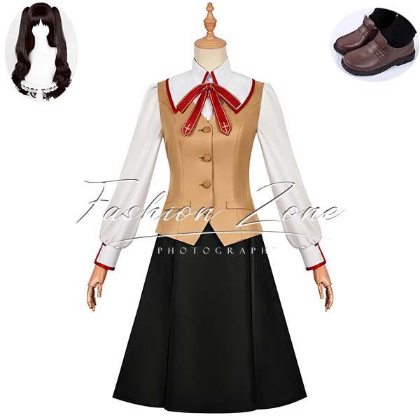 Fatestay night 風 遠坂凛 制服 コスプレ衣装 ウィッグ 靴 cosplay ハロウィン 演出服 変装