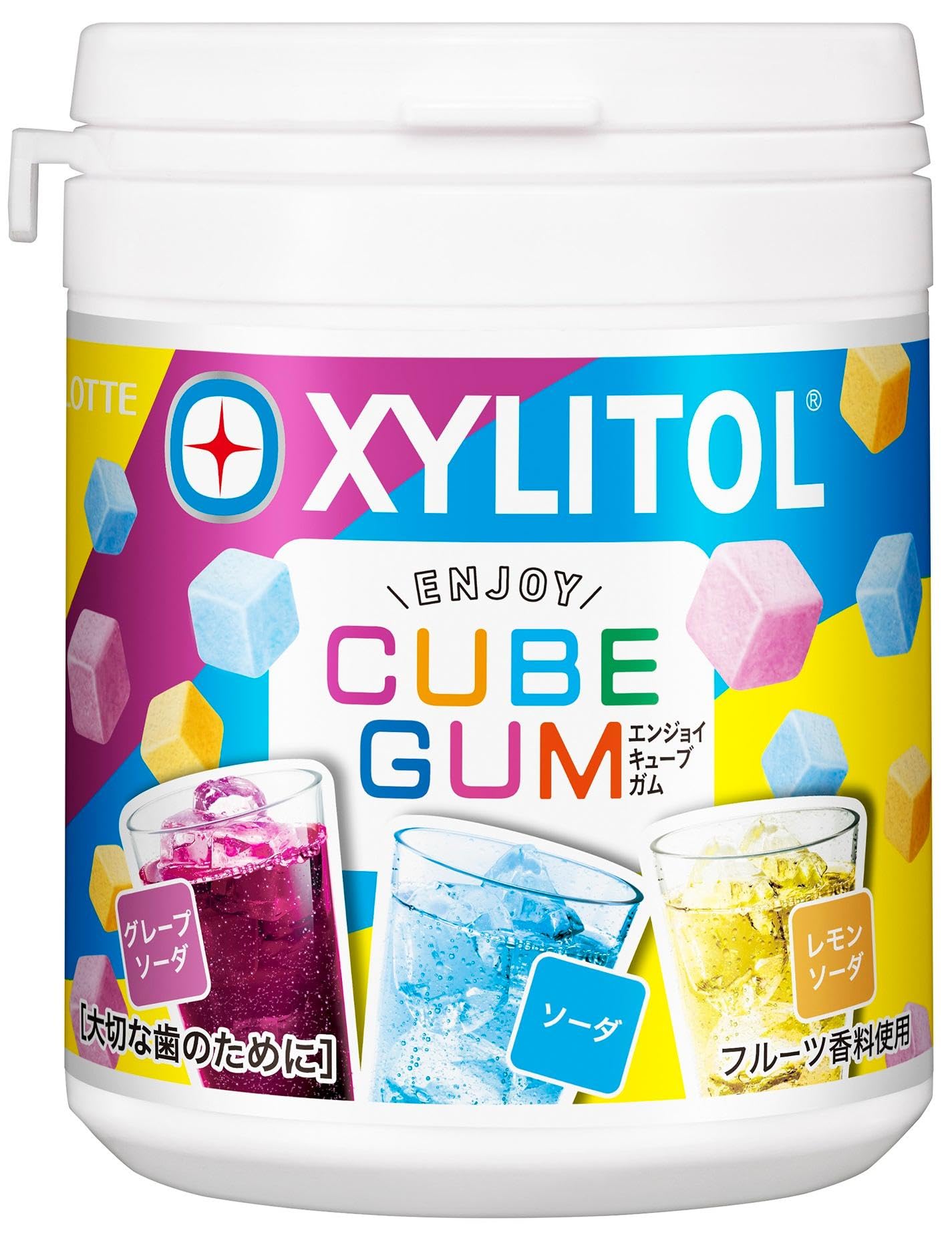 ロッテ キシリトールガム ENJOY CUBEアソートボトル 114g×6個