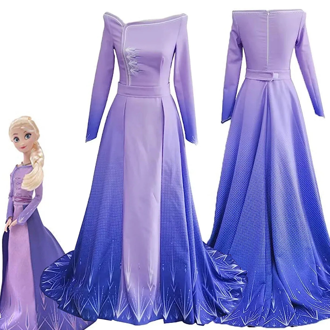 shanghaihengq[厳選品質]アナと雪の女王雪の女王家族の思い出アナAnnaエルサElsaあなえるさコスプレ衣装エルサドレスワンピース大人プリンセス姫様かわいいハロウィン衣装コスプレ