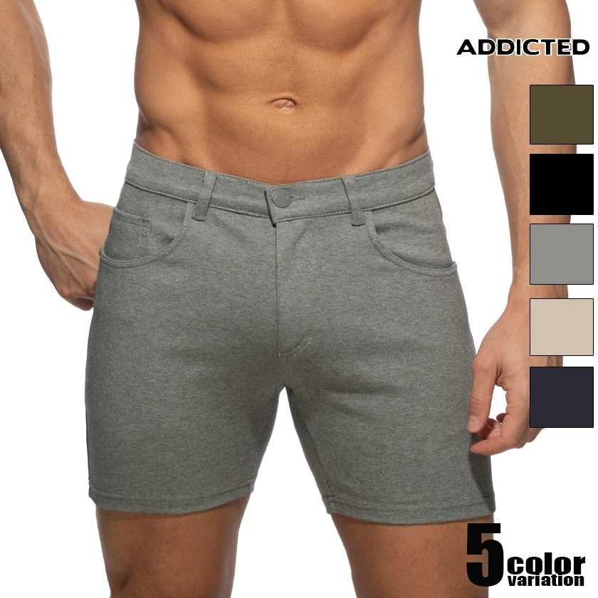 ADDICTED/アディクティッド SVELTE SHORTS コットン 綿 ショートパンツ 短パン 男性 メンズ ボトムス スリムフィット