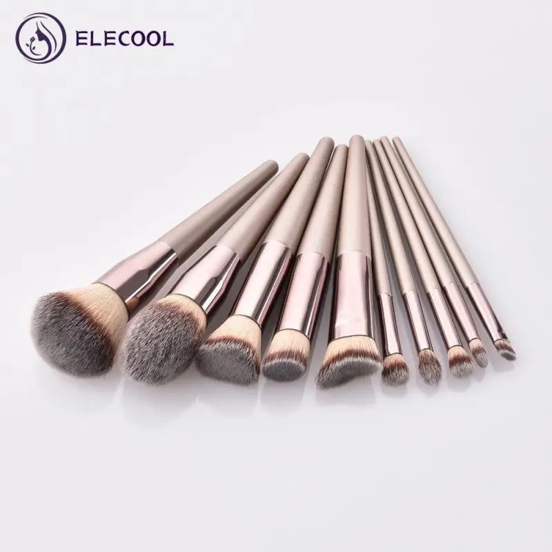 化粧ブラシセット,エレガントな化粧ブラシ,多用途,シャンパンカラー