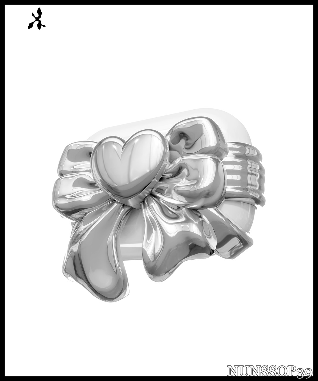 ANDAASH Airpods BOW 01 SILVER