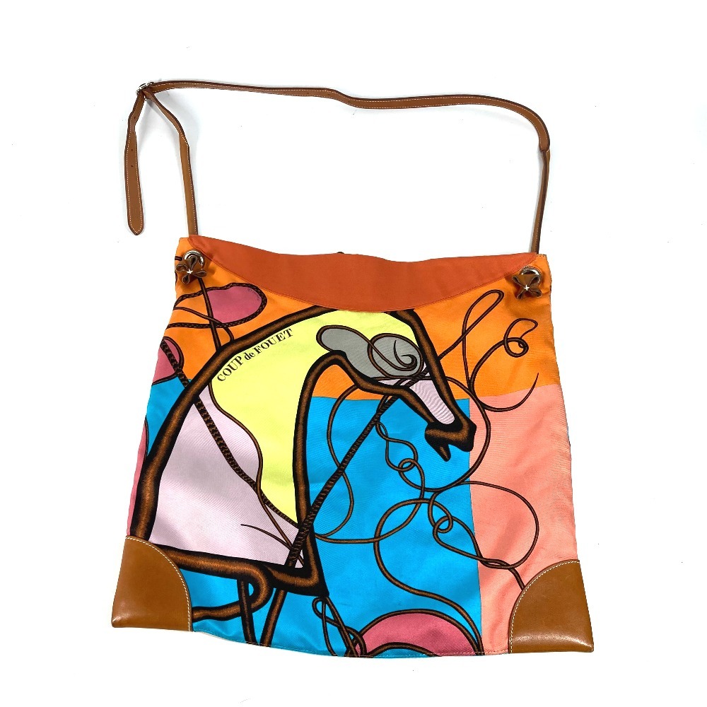 ショルダーバッグ シルキーシティMM COUP DE FOUET 鞭 カバン 斜め掛け ポーチ付き シルク マルチカラー