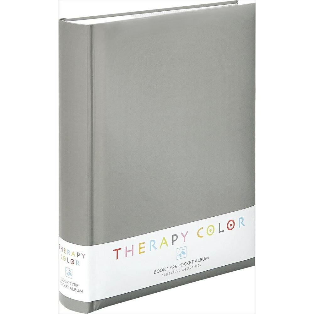 （まとめ買い）セラピーカラー 背丸ポケットアルバム L判3段240枚 クールグレー TCBP-240-CG [x3]