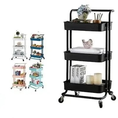 【20点セット】メガ割キッチンワゴン ダイニング ツール 収納 家具　三段　人気