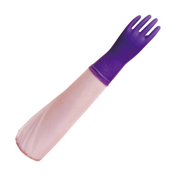 （まとめ）ショーワグローブ 腕カバー付厚手 L バイオレット 140-L 1双 [x3セット]