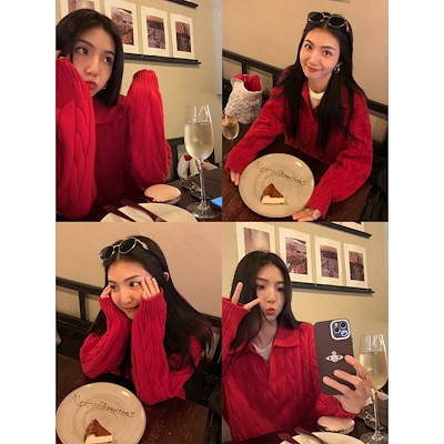 MULVAN肌理のあるタートルネックセーター秋冬のゆったりとしたvネックの気怠いポロカットソー