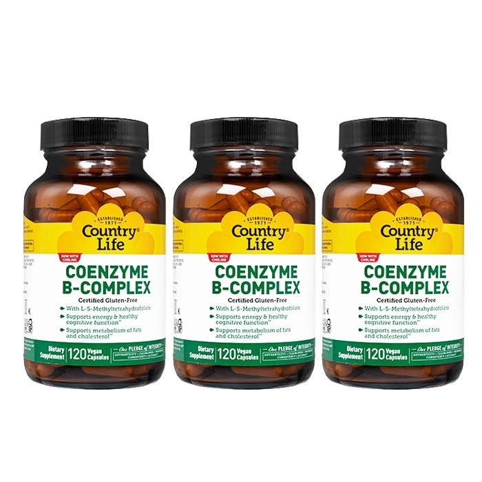 コエンザイムBコンプレックス 120錠 3本 カントリーライフ CountryLife CoenzymeB-Complex ビタミンB群 海外発送 日時指定不可 ヤマト国際便発送