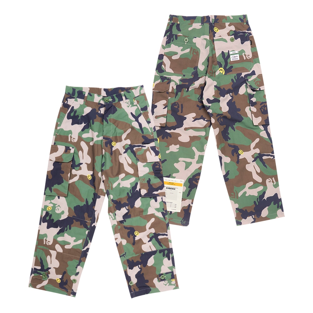 CAMOUFLAGE WIDE PARACHUTE PANTS