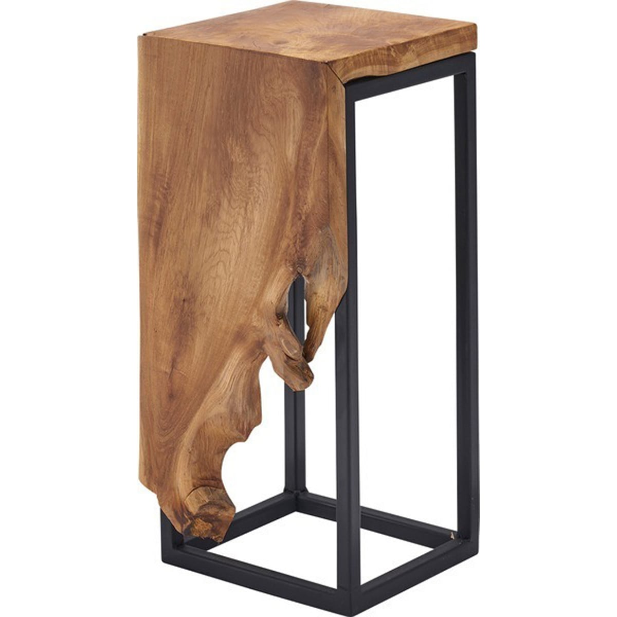 プランタースタンド JW-302BR スタンド 天然木 木製 スチール おしゃれ ブラウン サイドテーブル 花台 植物 四角 フラワースタンド シンプル モダン ヴィンテージ リビング ダイニング シ