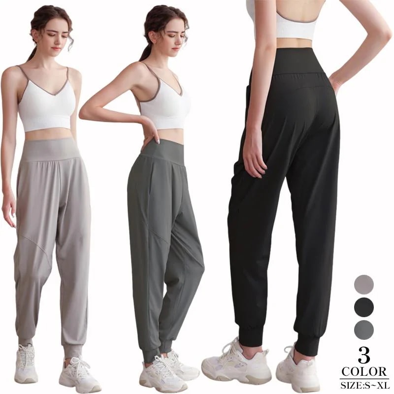 スポーツウェア ジョガーパンツ ジム ロングパンツ 10分丈 ハイウエスト 練習着 フィットネスウェア ダンス [本日のセール]ヨガパンツ レディース ゆったり 運動 ヨガウェア 4,909円