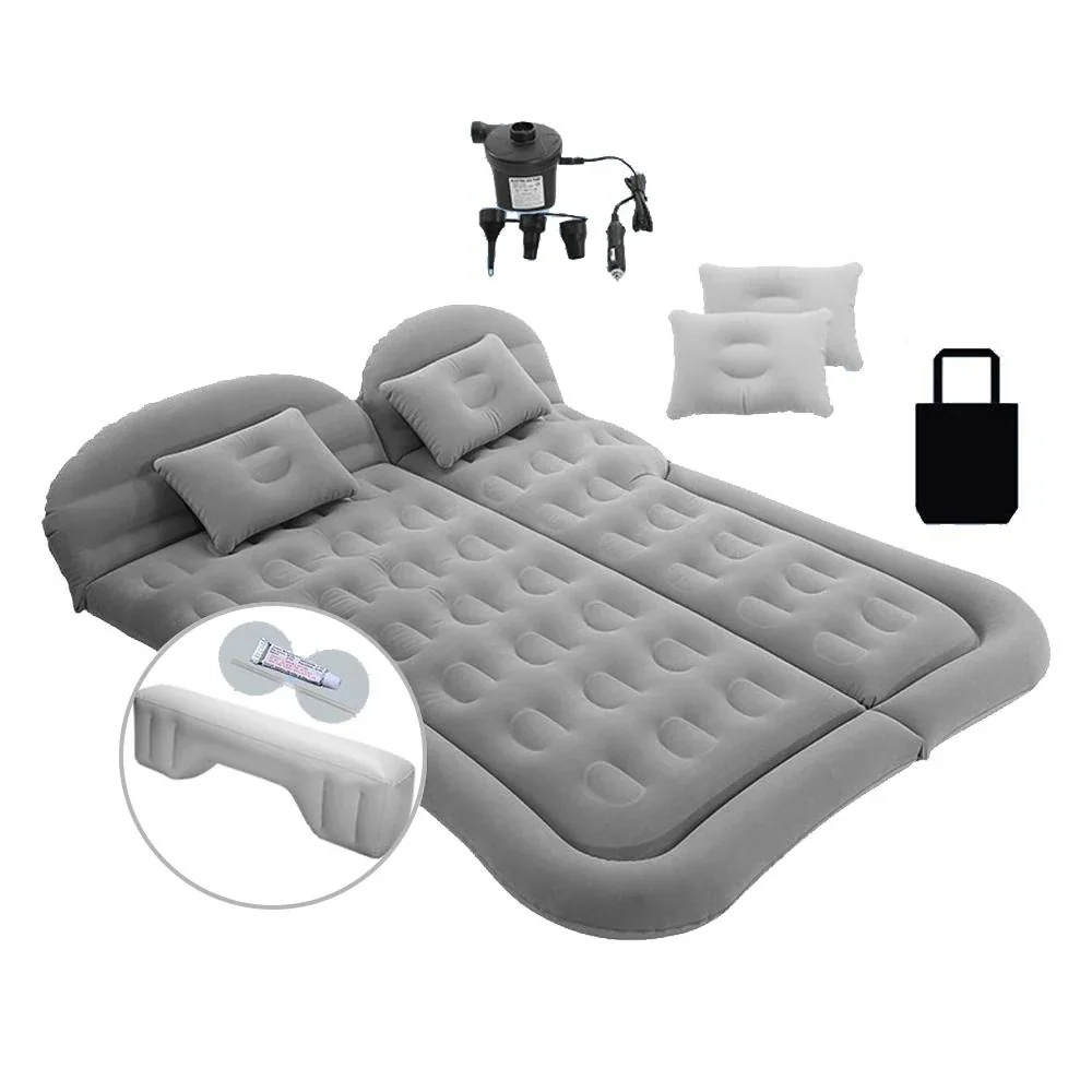 車中泊マット エアーベッド 後部座席 仮眠 キャンプ 車中泊 ベッド エアーマット 車載 旅行用 屋外用 ベッドキット キャンプ用品 快適空間 電動ポンプ付属 SUV MPV車用