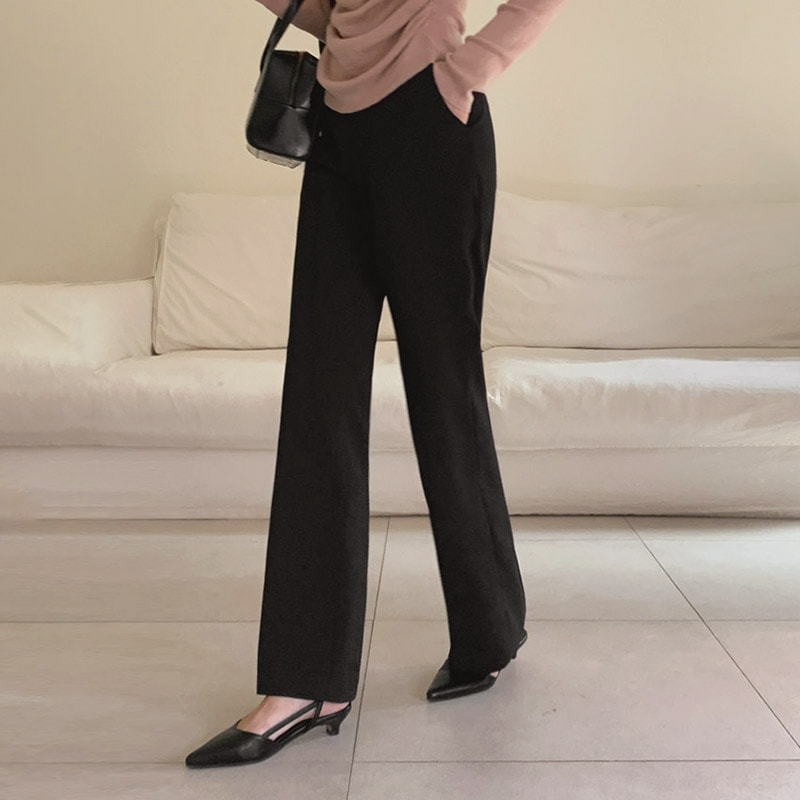 [tsl0327] 韓国ファッションセミブーツカットスラックス 4,662円