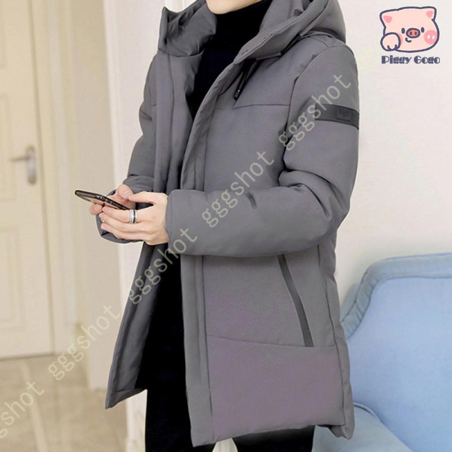 冬の特恵ダウンコート ロング メンズ ダウンジャケット コート 秋冬 暖かい 防風 ブルゾン アウトドア フード付き 秋冬 大きいサイズ 中綿 長袖 防寒 アウター 無地