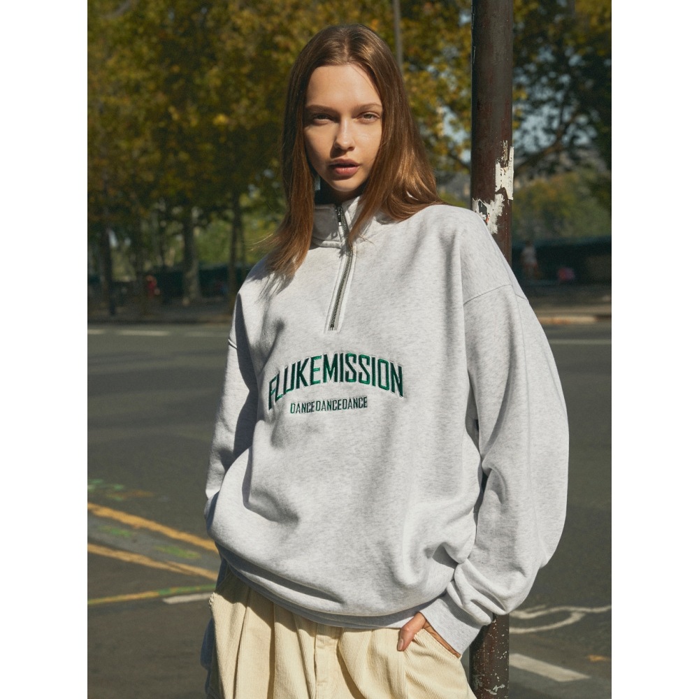 FLUKEフルークミッションハーフジップマンツーマンTシャツFZT1028 4color