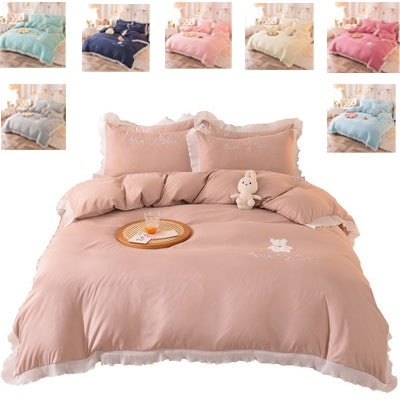 韓式プリンセススタイル 布団カバー フリル シングル 3/4点セット 掛け布団カバー 肌に優しい 5,262円