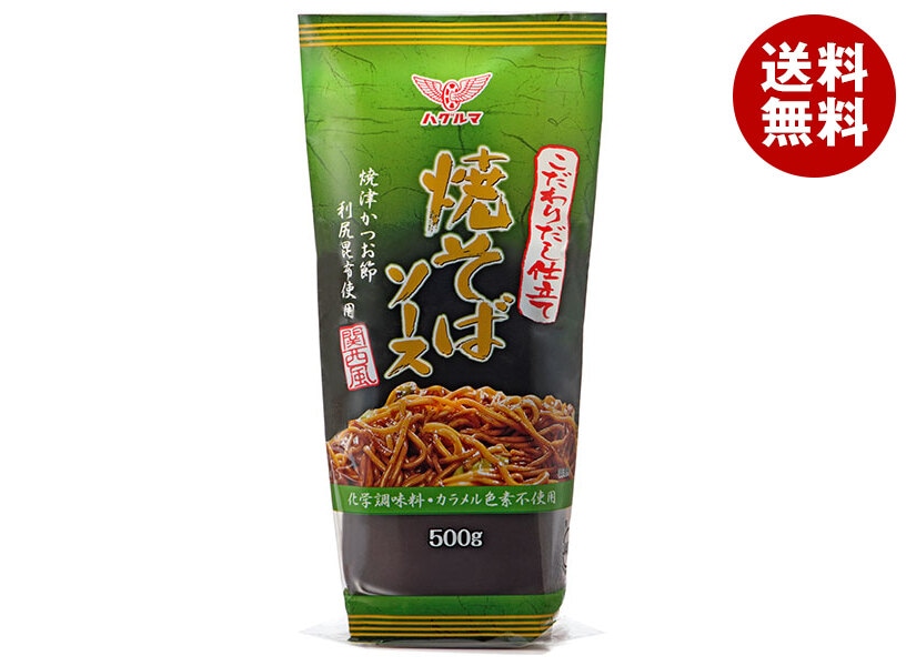 ハグルマ こだわりだし仕立て 焼そばソース 関西風 500g×12本入×(2ケース)