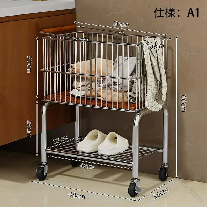 [よい商品]ランドリーバスケット キャスター付き 大容量 角型 洗濯カゴ 脱衣かご 脱衣所 洗面所で使えるランドリー収納ボックス 洗濯物入れ 便利で耐久性の高い収納用品