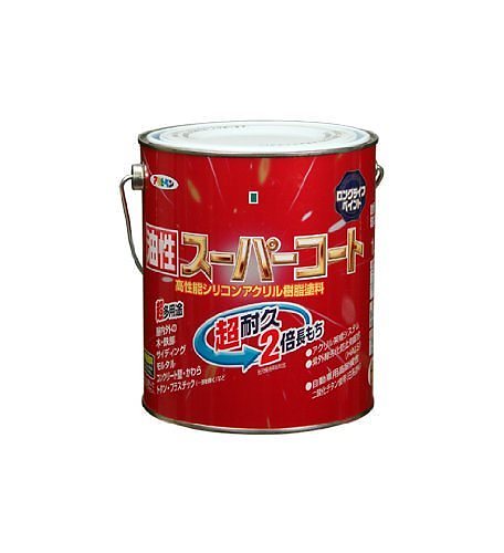 （まとめ買い）油性スーパーコート 1.6L 赤 [x3缶セット]