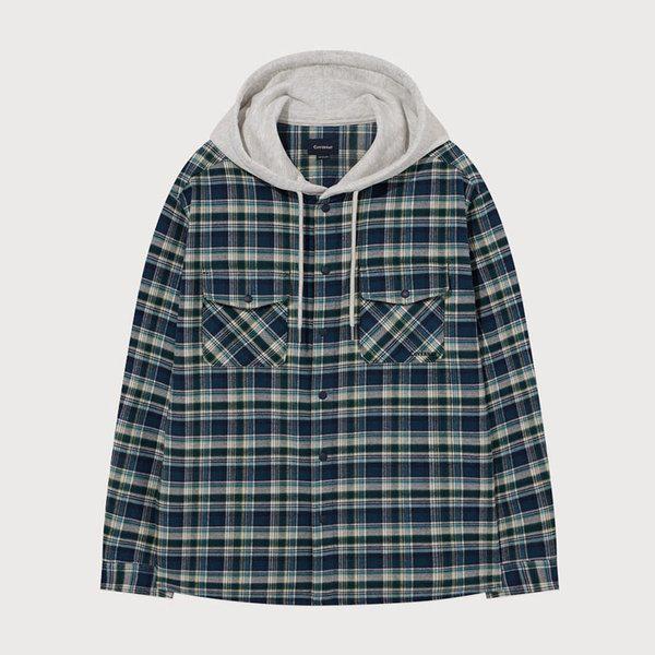 オーバーフィットフーディチェックシャツ CO2504SH33DB