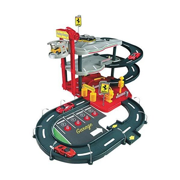 Bburago 1/43 Ferrari Race & Play Parking Garage with 4 Cars (18-31218) 並行輸入品