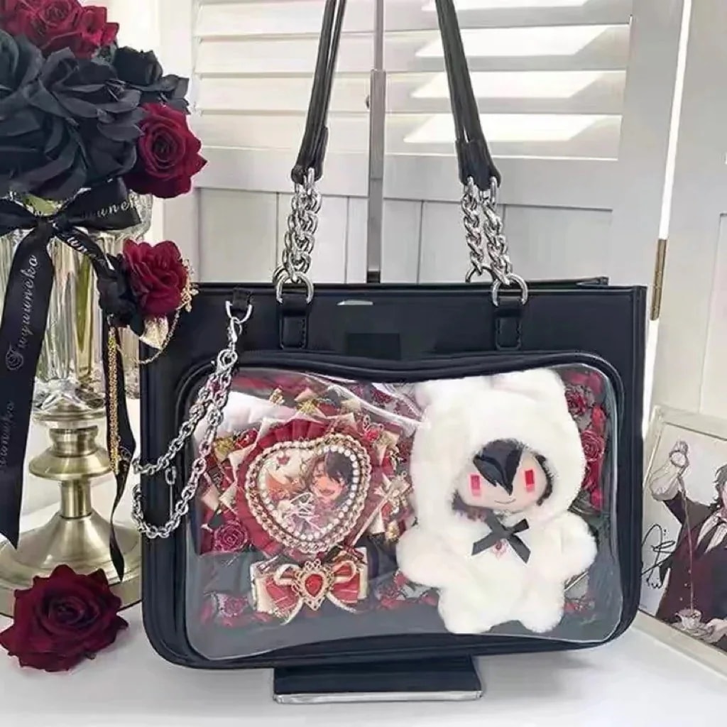 ロリータ ショルダーバッグ 高校 トートバッグ 部活 【1つ買うと10個無料】 痛バッグ 便利 推し活 痛バ 地雷系 ベビーバッグ 今年も人気 小食量 jk制服 ミニバッグ