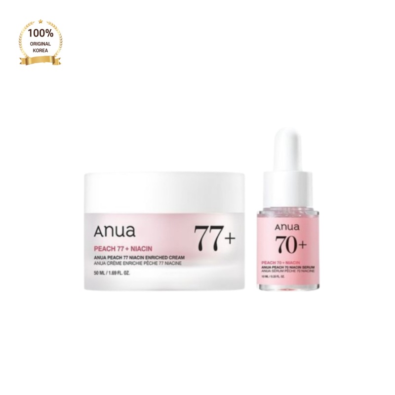 ピーチ77 ナイアシンリッチクリーム 50ml(ピーチセラム10ml付)肌にうるおいと透明感ピーチ成分でスキンケア