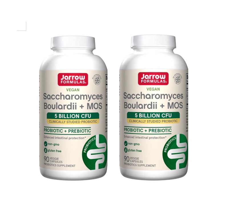 ヴィーガン サッカロミセス ブラウディ（プロバイオティック酵母）＋MOS（マンノオリゴ糖）50億 CFUベジカプセル 90粒 (2個セット)