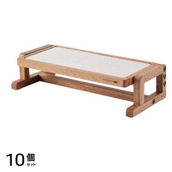 ペティオ 猫用 necoco(ネココ) 高さと角度を変えられるウッディキャットテーブル 1組入 10個セット
