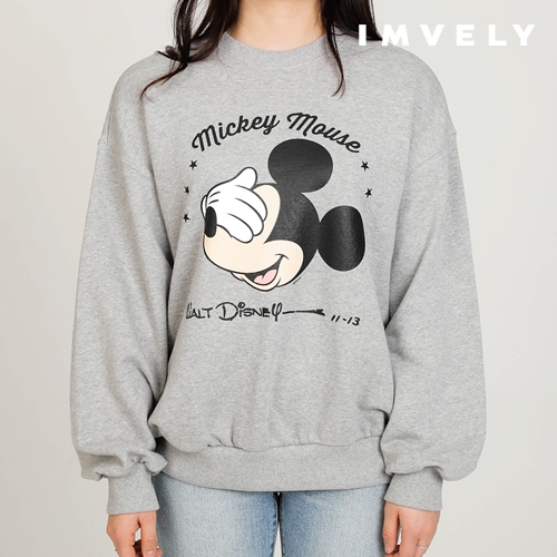 [IMVELY イムブリー公式] [ディズニー正規品] オーマイガーミッキースウェット 韓国