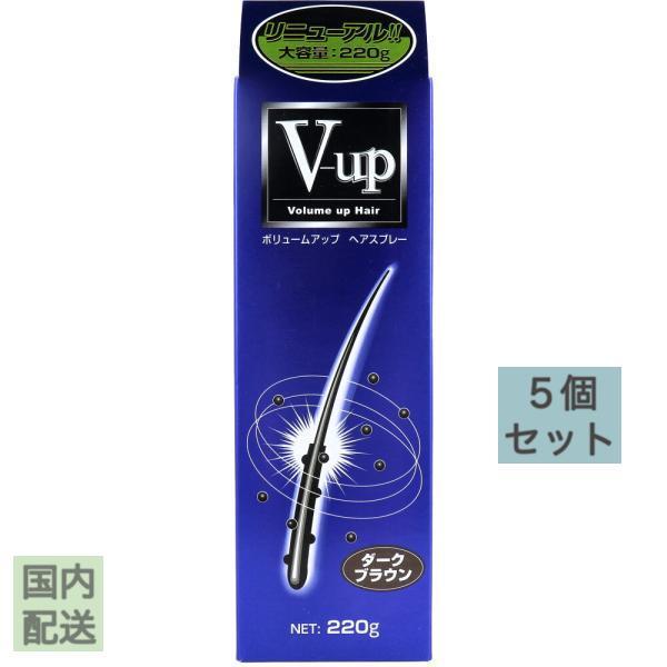 ボリュームアップ ヘアスプレー ダークブラウン 220g x10個セット