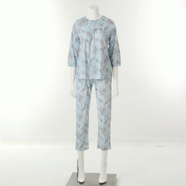 ペイズリー捺染女性室内着セットVEVA103WVEPA103W2CCSG