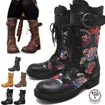 【公式】 ヨースケ レースアップブーツ レディース ミドル丈 本革 歩きやすい 4cm ヒール 13,383円