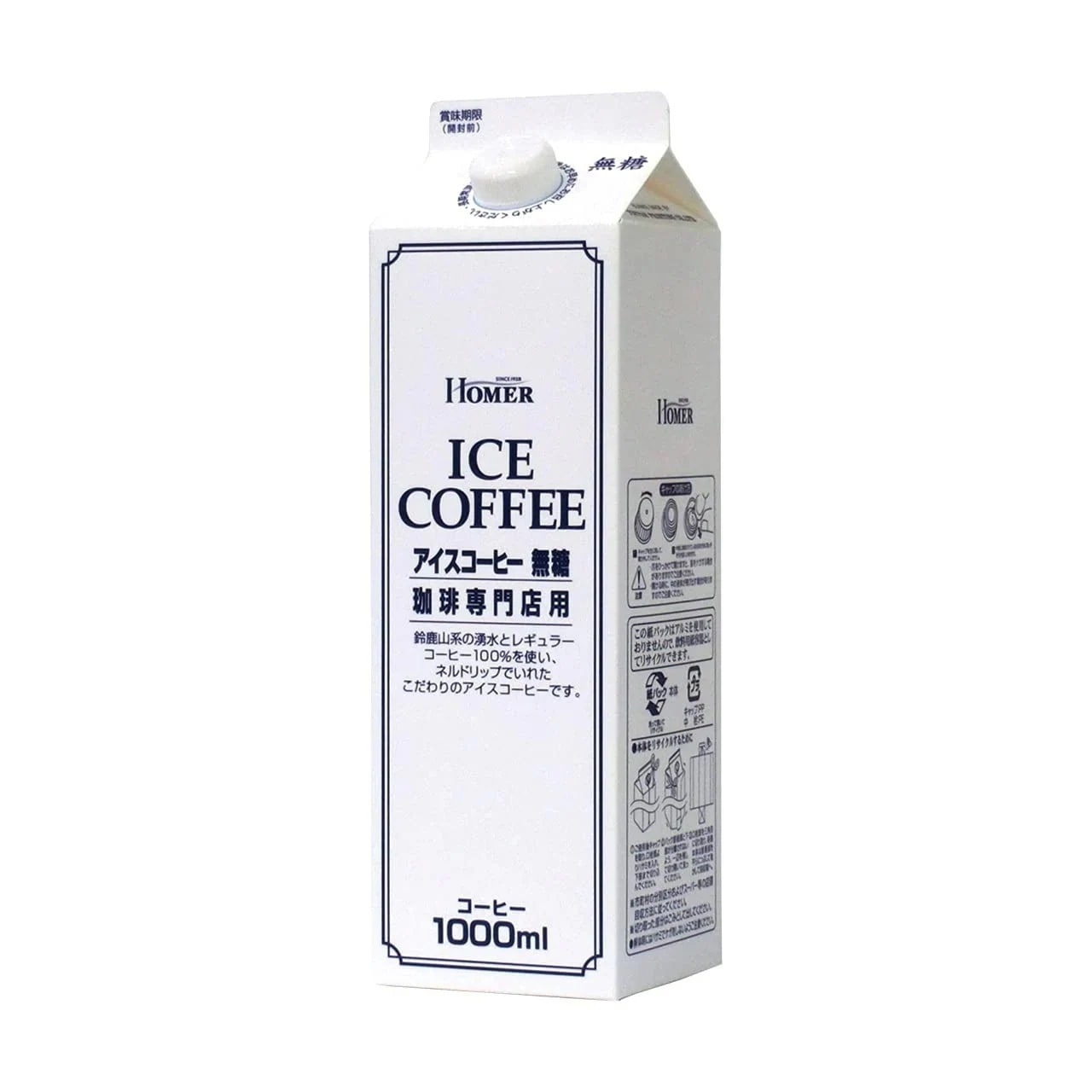 HOMER(ホーマー) UCC 無糖アイスコーヒー 紙パック 1000ml×12本