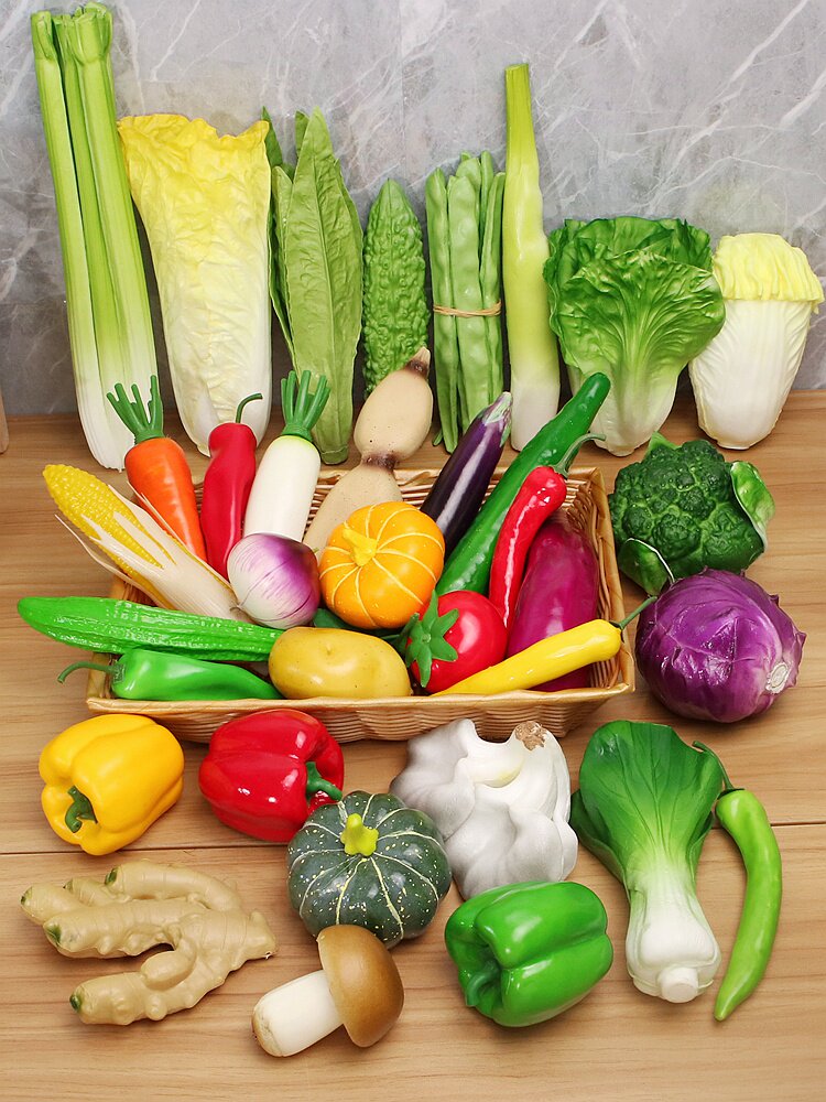 模擬野菜モデルプラスチック製フルーツセット果物と野菜の装飾品食品小道具写真撮影用キャビネット装飾