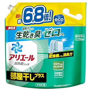 アリエール 洗濯洗剤 液体 部屋干しプラス 詰め替え 2.6kg 部屋干しも生乾き臭ゼロへ [タテドラム式OK]