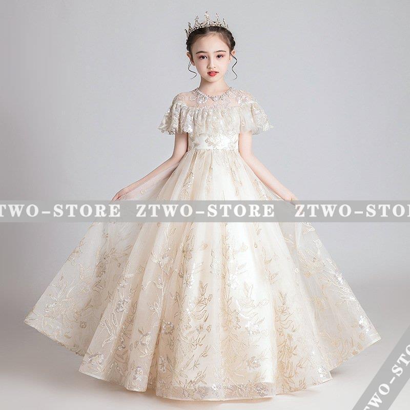新品 豪華 子供ドレス ピアノ発表会 バイオリン ロング 結婚式 キッズ フォーマルドレス 子どもドレス ジュニアドレス 100 110 120 130 140 150 160