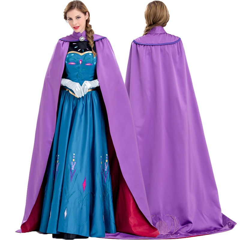 【ハロウィン特別供給】子供の日の冷凍戴冠式エルサ王女ドレス大人のステージパフォーマンスコスプレ年次パーティー衣装